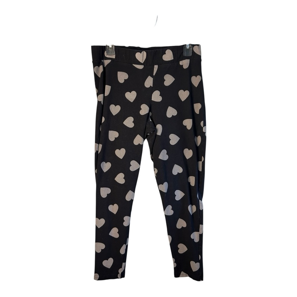Torrid Women's Black Silver Hearts Mid Rise Full Length Premium Leggings Size 1X - Picture 5 of 9